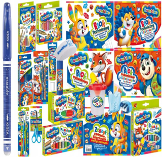 Školská výbavička BAMBINO, sada XXL, pastelky, farby, plastelína, pero